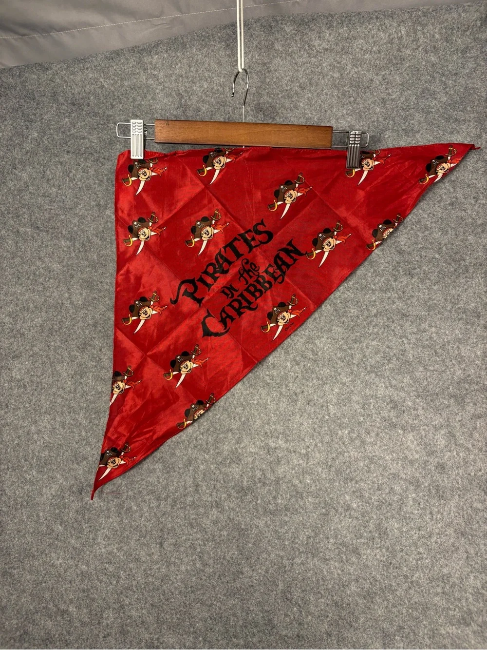 Disney Pirates of the Caribbean Mickey Mouse Bandana Lot of 10 Red 21” Scarves